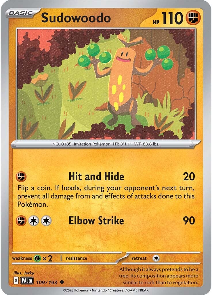 Sudowoodo (109/193) [Scarlet & Violet: Paldea Evolved] | Mega City Incorporated