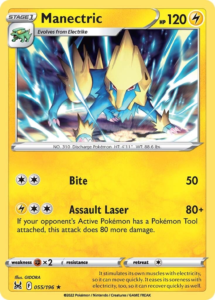 Manectric (055/196) [Sword & Shield: Lost Origin] | Mega City Incorporated