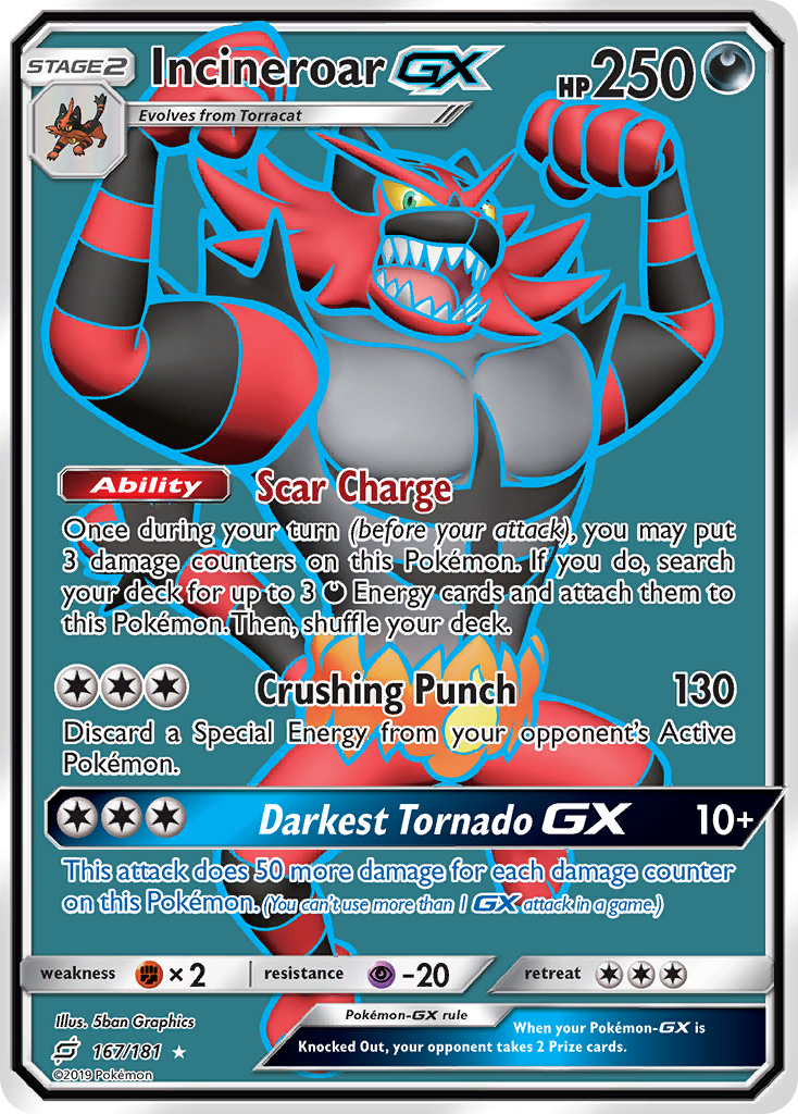 Incineroar GX (167/181) [Sun & Moon: Team Up] | Mega City Incorporated