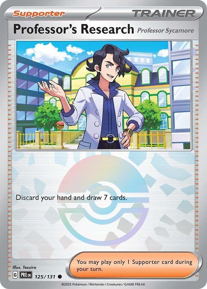 Professor's Research (125/131) [Professor Sycamore] (Poke Ball Pattern) [Scarlet & Violet: Prismatic Evolutions] | Mega City Incorporated