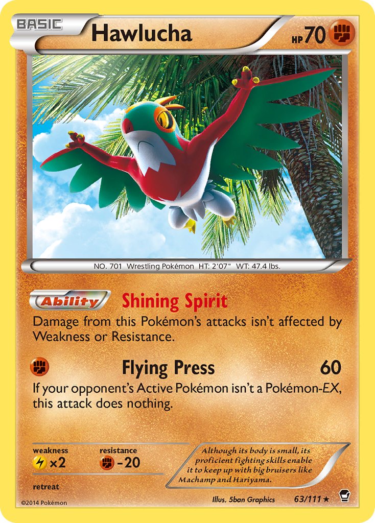 Hawlucha (63/111) (Cosmos Holo) (Blister Exclusive) [XY: Furious Fists] | Mega City Incorporated