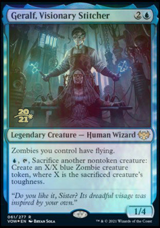 Geralf, Visionary Stitcher [Innistrad: Crimson Vow Prerelease Promos] | Mega City Incorporated