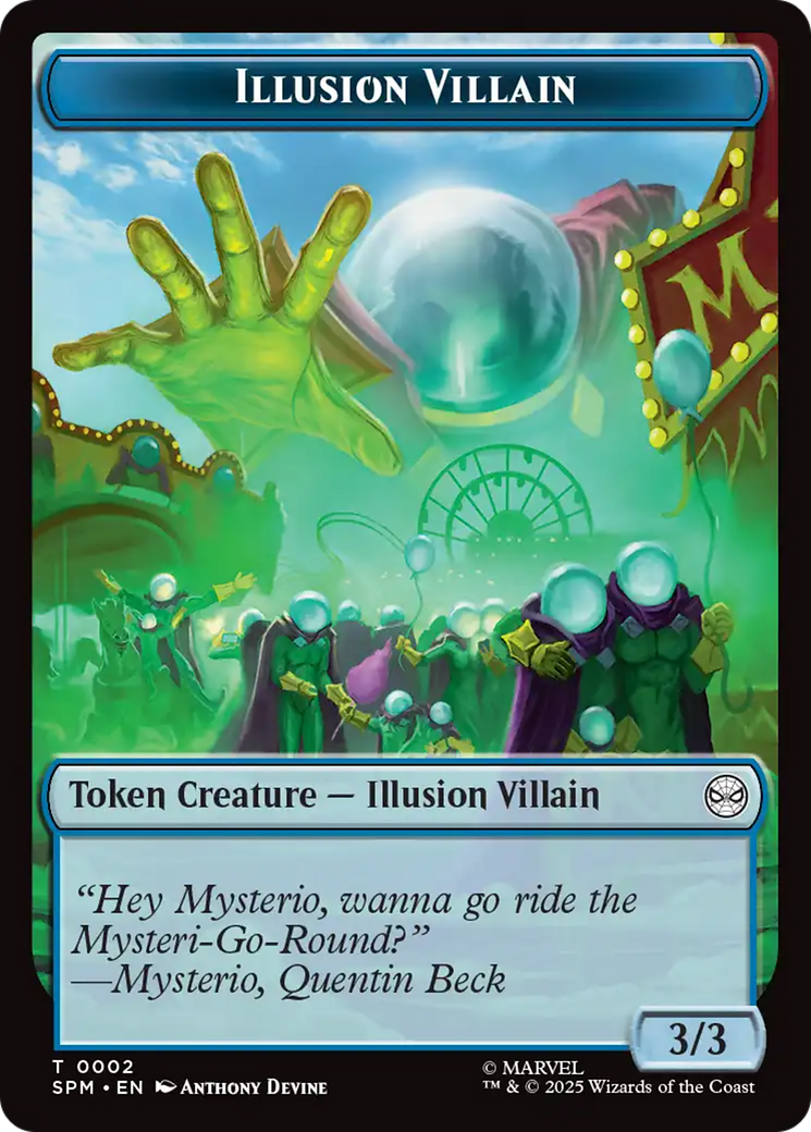 Spider // Illusion Villain Double-Sided Token [Marvel's Spider-Man Tokens] | Mega City Incorporated