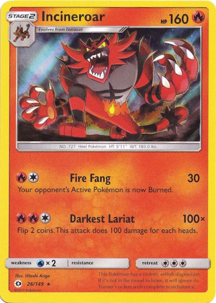 Incineroar (26/149) (Water Web Holo) [Sun & Moon: Base Set] | Mega City Incorporated