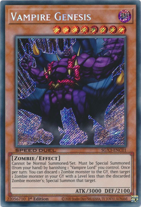 Vampire Genesis [SGX3-ENC01] Secret Rare | Mega City Incorporated