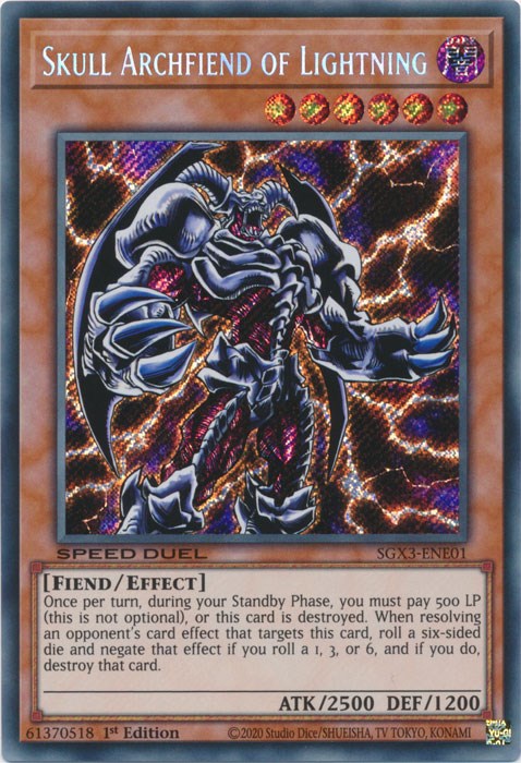 Skull Archfiend of Lightning [SGX3-ENE01] Secret Rare | Mega City Incorporated