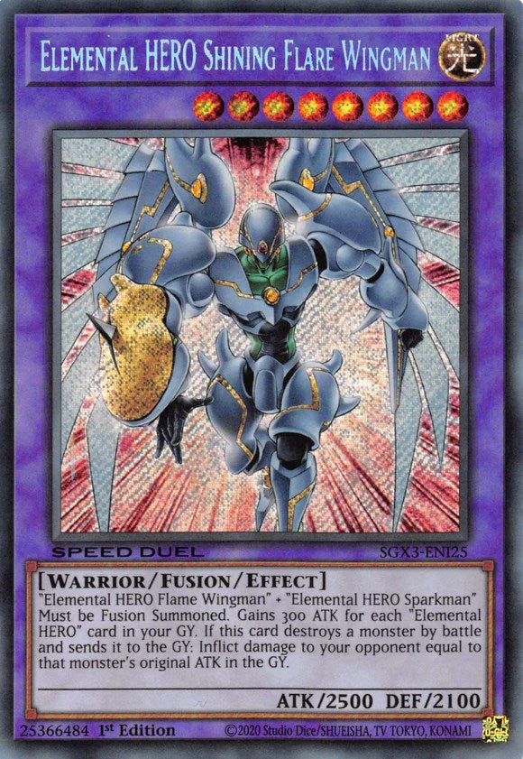 Elemental HERO Shining Flare Wingman [SGX3-ENI25] Secret Rare | Mega City Incorporated