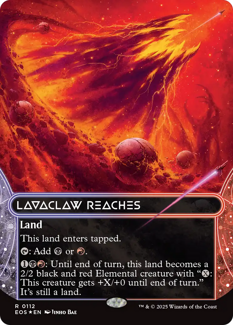 Lavaclaw Reaches (0112) (Borderless) (Galaxy Foil) [Edge of Eternities: Stellar Sights] | Mega City Incorporated