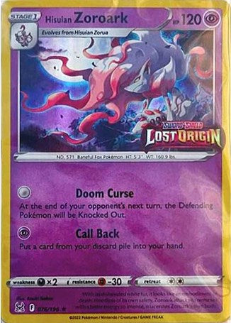 Hisuian Zoroark (076/196) (Lost Origin Stamp) [Sword & Shield: Lost Origin] | Mega City Incorporated