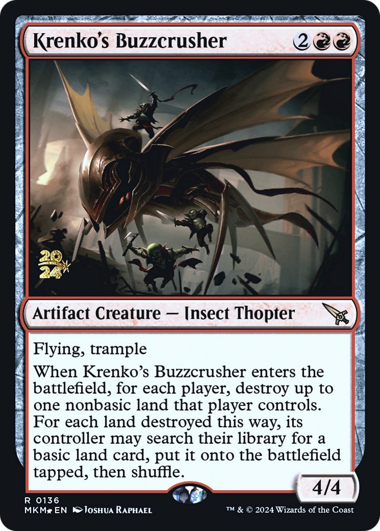 Krenko's Buzzcrusher [Murders at Karlov Manor Prerelease Promos] | Mega City Incorporated