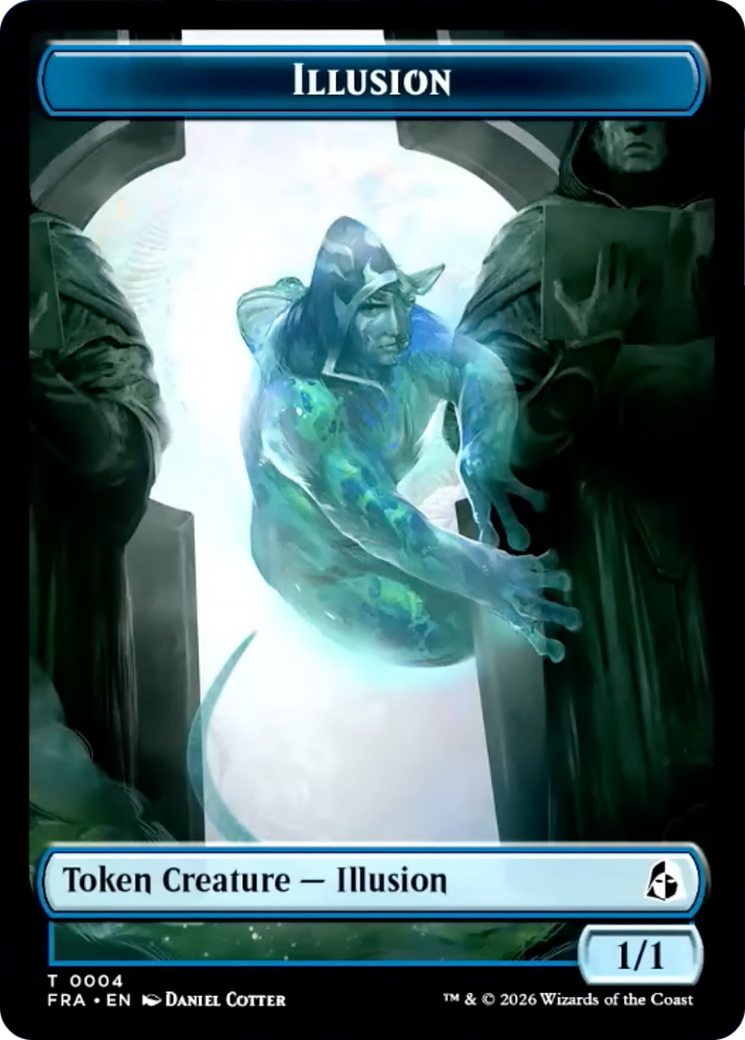 Illusion // Jace Double-Sided Token [Reality Fracture Tokens] | Mega City Incorporated
