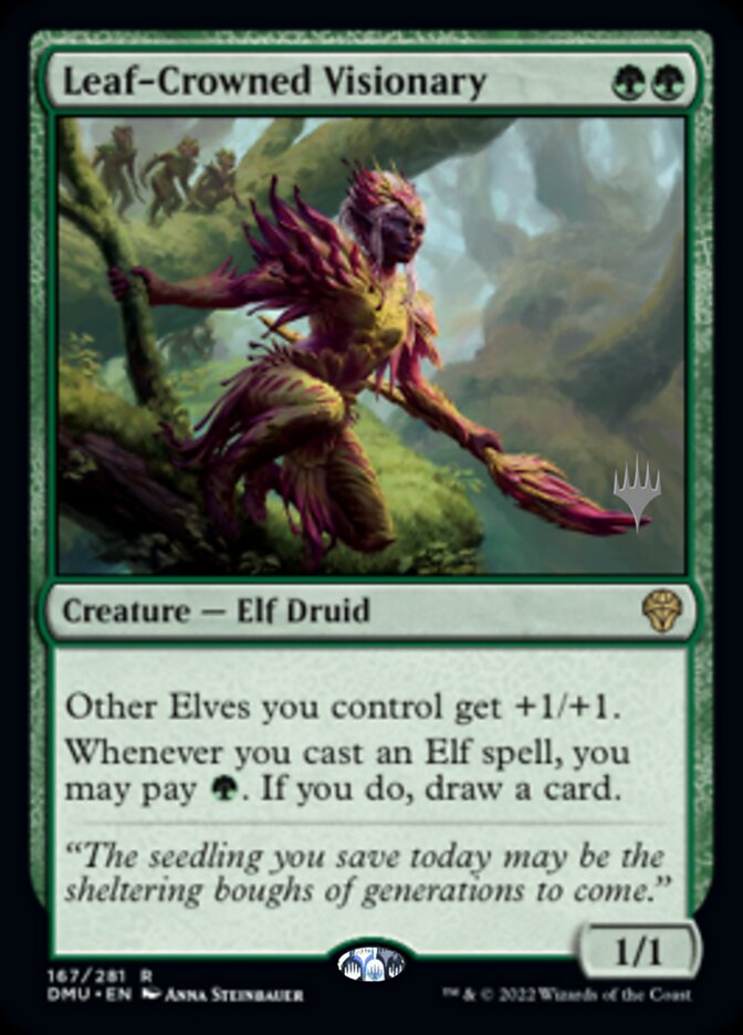 Leaf-Crowned Visionary (Promo Pack) [Dominaria United Promos] | Mega City Incorporated