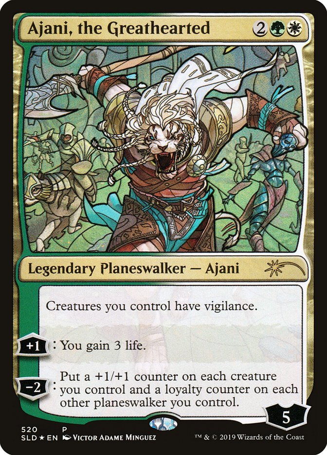 Ajani, the Greathearted (Stained Glass) [Secret Lair Drop Promos] | Mega City Incorporated