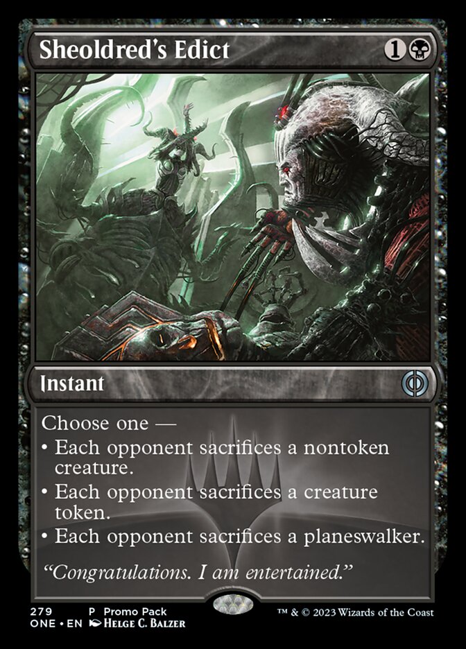 Sheoldred's Edict (Promo Pack) [Phyrexia: All Will Be One Promos] | Mega City Incorporated