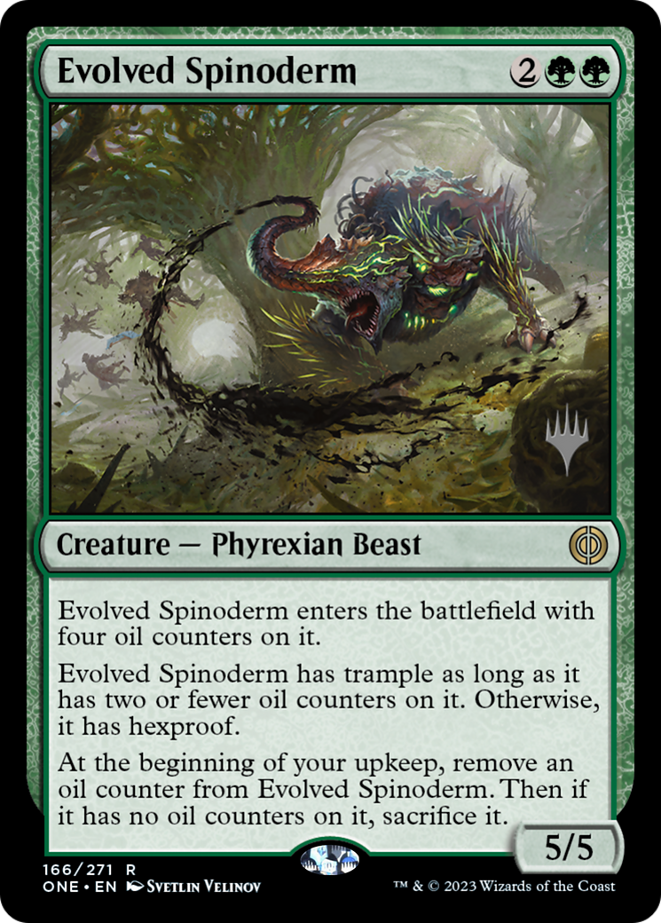 Evolved Spinoderm (Promo Pack) [Phyrexia: All Will Be One Promos] | Mega City Incorporated