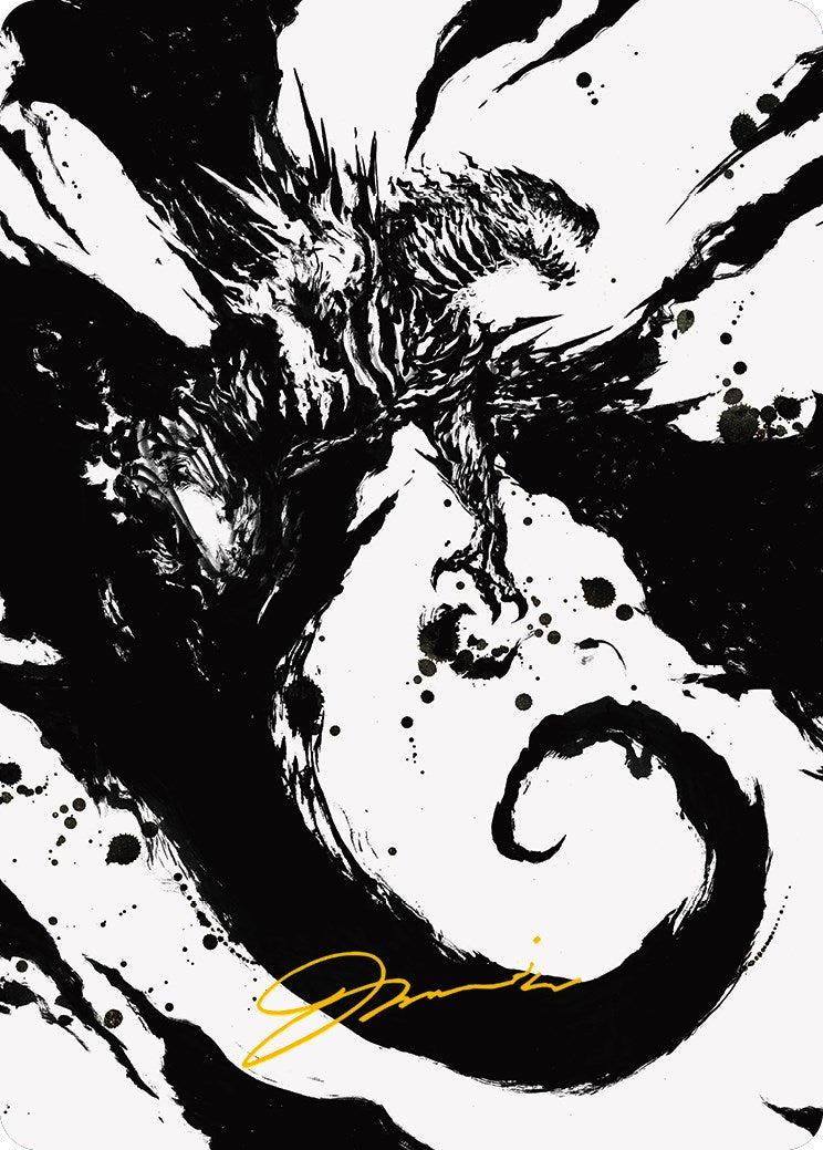 Capricious Hellraiser Art Card (Gold-Stamped Signature) [Phyrexia: All Will Be One Art Series] | Mega City Incorporated