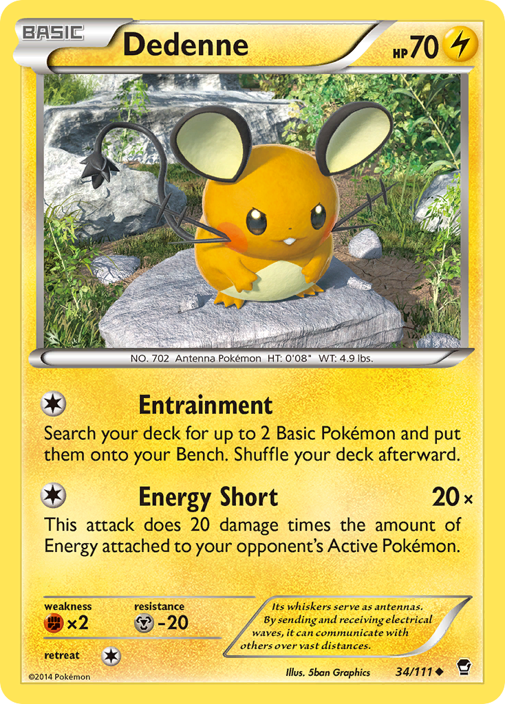 Dedenne (34/111) [XY: Furious Fists] | Mega City Incorporated