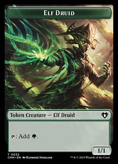 Saproling // Elf Druid Double-Sided Token [Commander Masters Tokens] | Mega City Incorporated