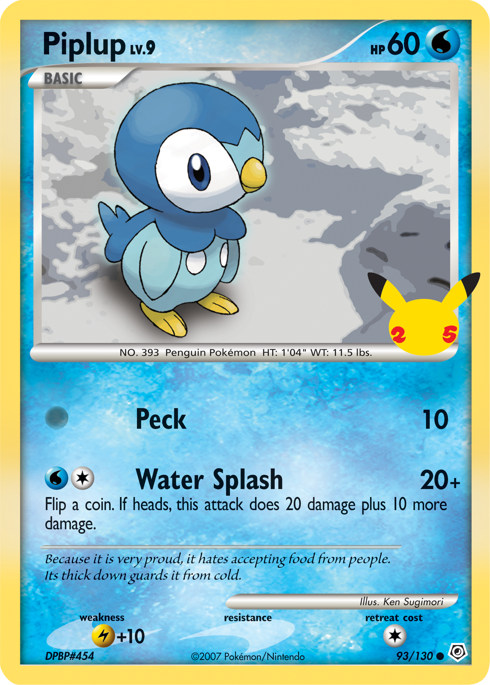 Piplup (93/130) (Jumbo Card) [First Partner Pack] | Mega City Incorporated