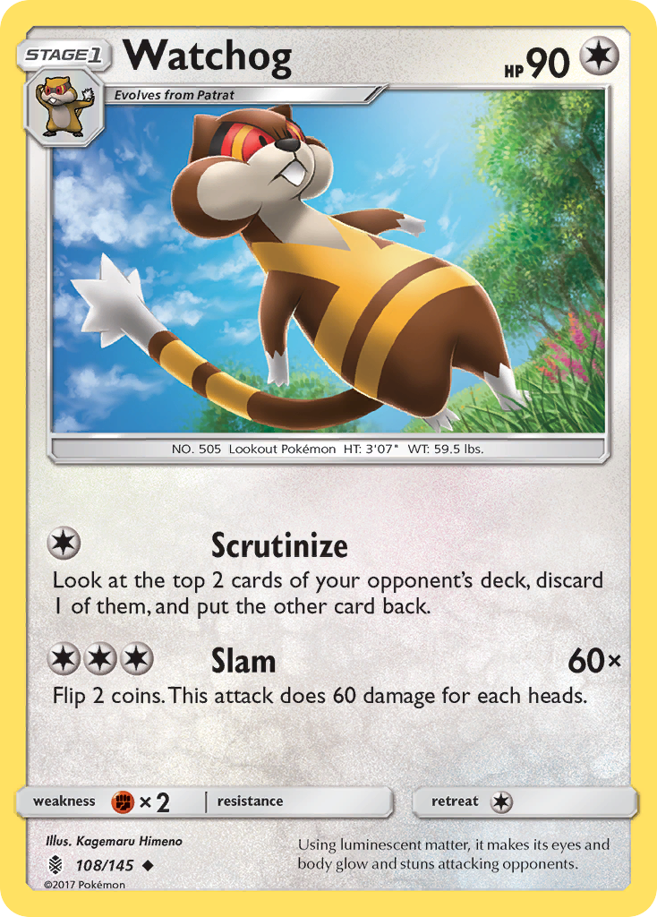 Watchog (108/145) [Sun & Moon: Guardians Rising] | Mega City Incorporated