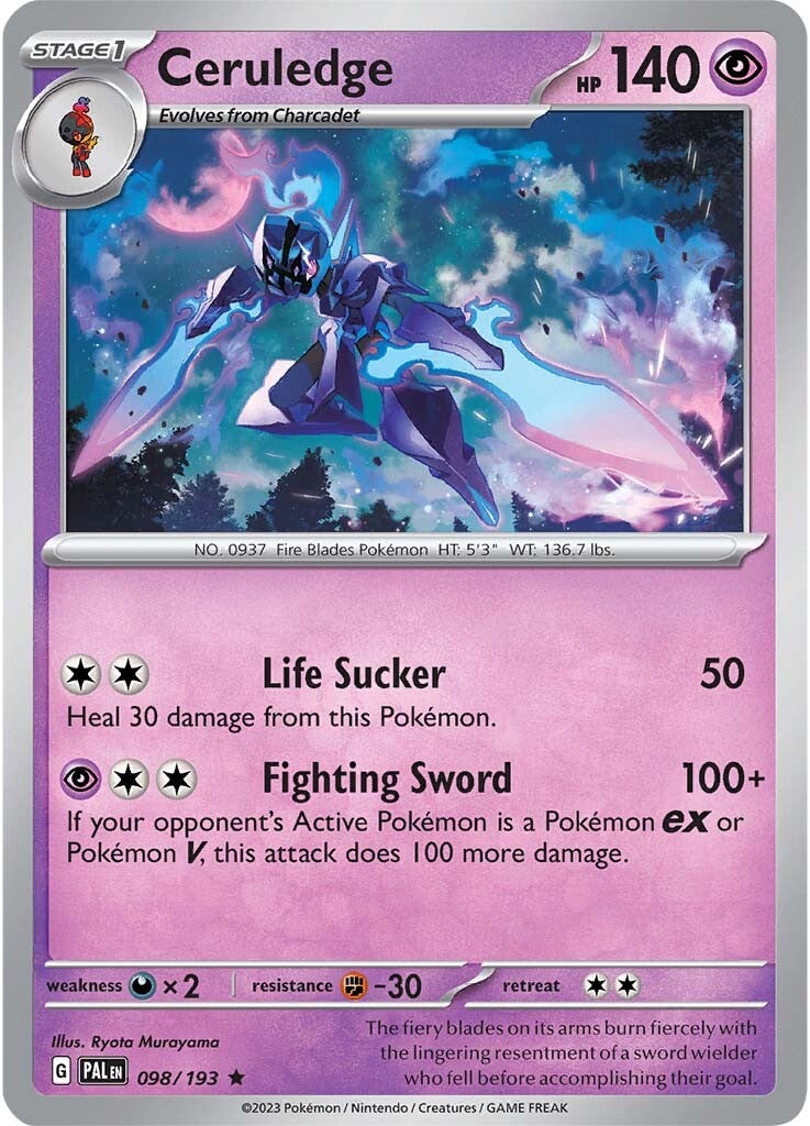 Ceruledge (098/193) [Scarlet & Violet: Paldea Evolved] | Mega City Incorporated
