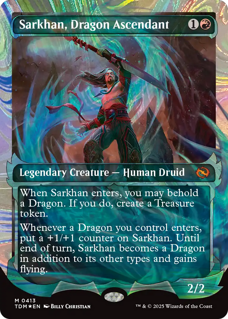 Sarkhan, Dragon Ascendant (0413) (Showcase) (Halo Foil) [Tarkir: Dragonstorm] | Mega City Incorporated