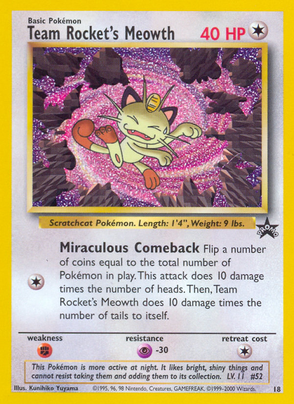 Team Rocket's Meowth (18) [Wizards of the Coast: Black Star Promos] | Mega City Incorporated