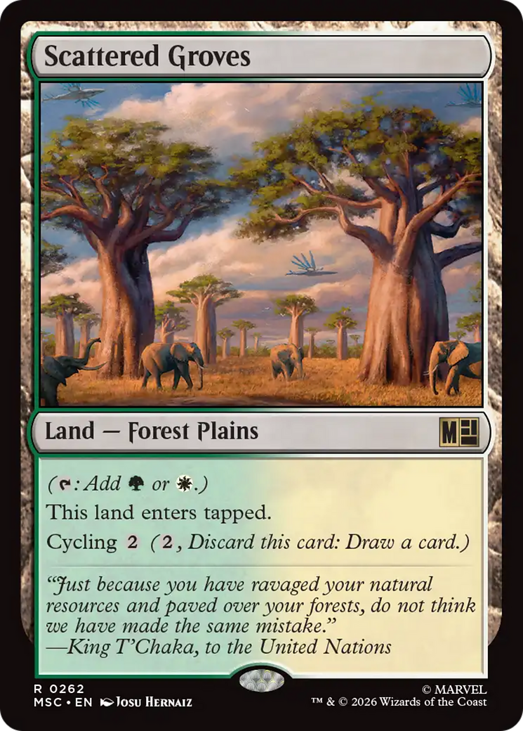 Scattered Groves (Surge Foil) [Marvel Super Heroes Commander] | Mega City Incorporated