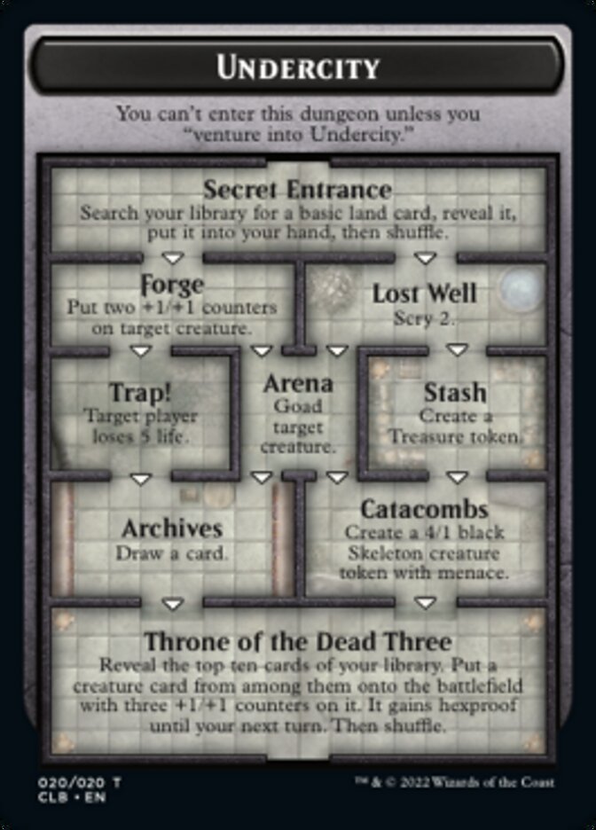 The Initiative // Undercity Double-Sided Token [Commander Legends: Battle for Baldur's Gate Tokens] | Mega City Incorporated