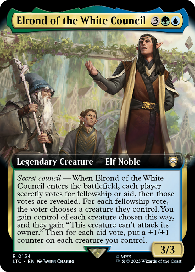 Elrond of the White Council (Extended Art) [The Lord of the Rings: Tales of Middle-Earth Commander] | Mega City Incorporated