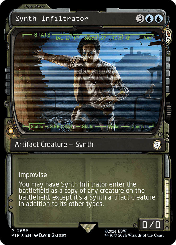 Synth Infiltrator (Showcase) (Surge Foil) [Fallout] | Mega City Incorporated