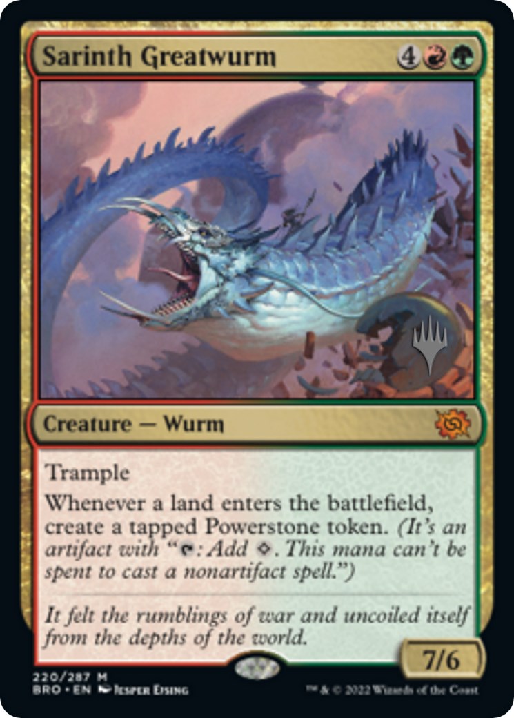 Sarinth Greatwurm (Promo Pack) [The Brothers' War Promos] | Mega City Incorporated