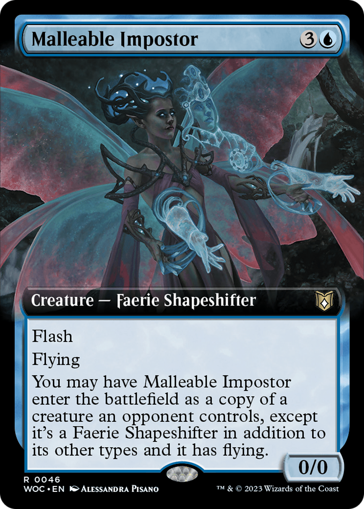 Malleable Impostor (Extended Art) [Wilds of Eldraine Commander] | Mega City Incorporated