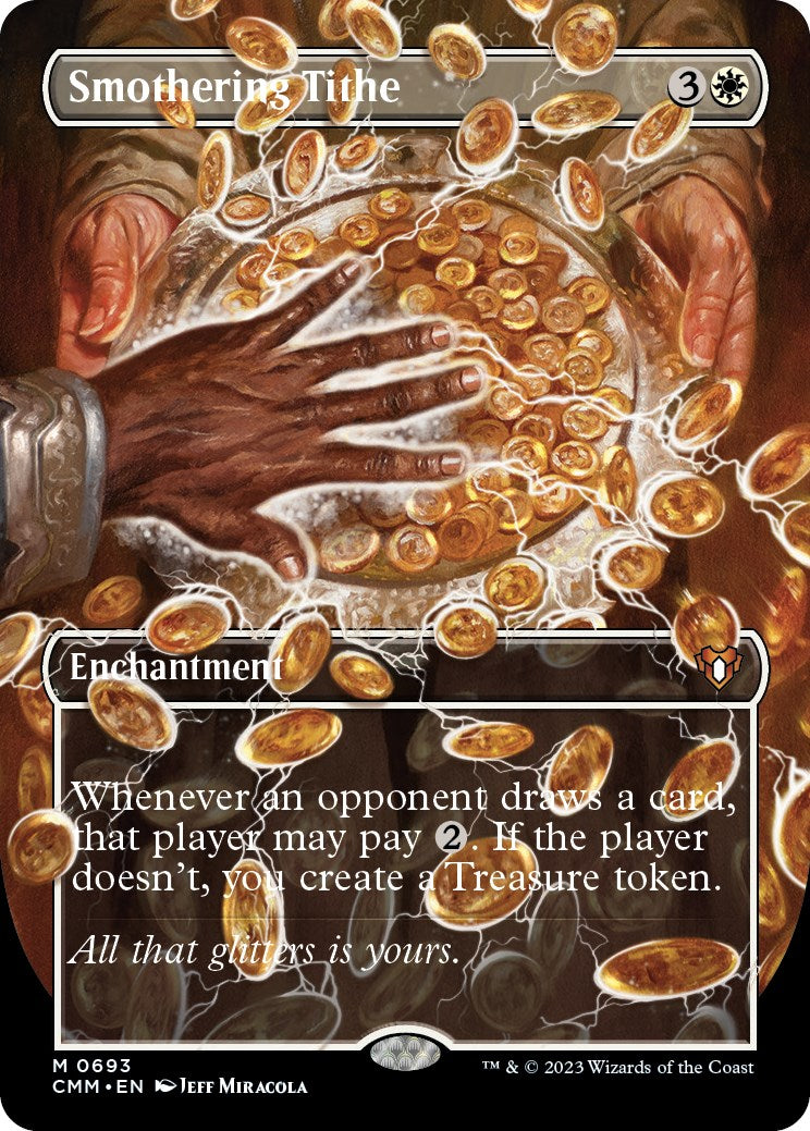 Smothering Tithe (Borderless Alternate Art) [Commander Masters] | Mega City Incorporated