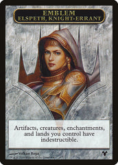 Emblem - Elspeth, Knight-Errant // Soldier Double-Sided Token [Modern Event Deck 2014 Tokens] | Mega City Incorporated