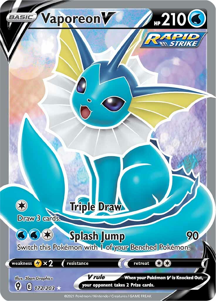 Vaporeon V (172/203) [Sword & Shield: Evolving Skies] | Mega City Incorporated