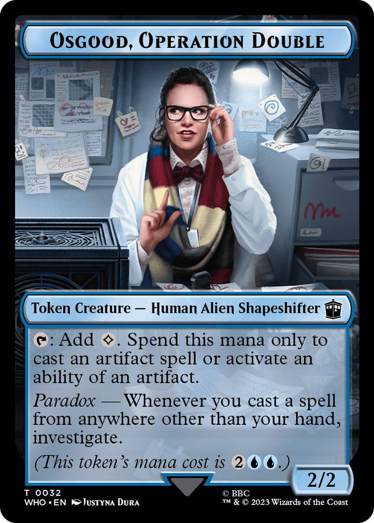 Alien // Osgood, Operation Double Double-Sided Token [Doctor Who Tokens] | Mega City Incorporated