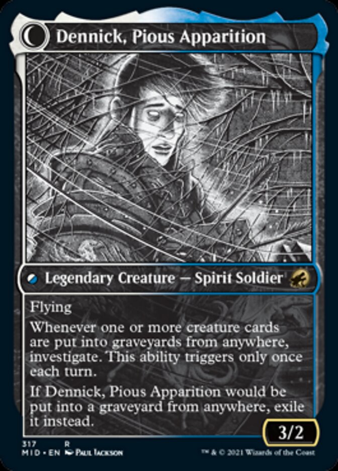 Dennick, Pious Apprentice // Dennick, Pious Apparition (Showcase Eternal Night) [Innistrad: Midnight Hunt] | Mega City Incorporated