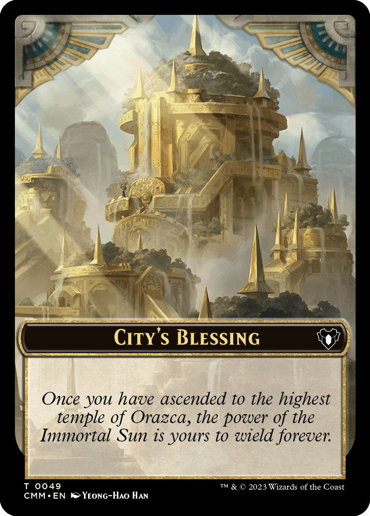 City's Blessing // Dragon Egg Double-Sided Token [Commander Masters Tokens] | Mega City Incorporated