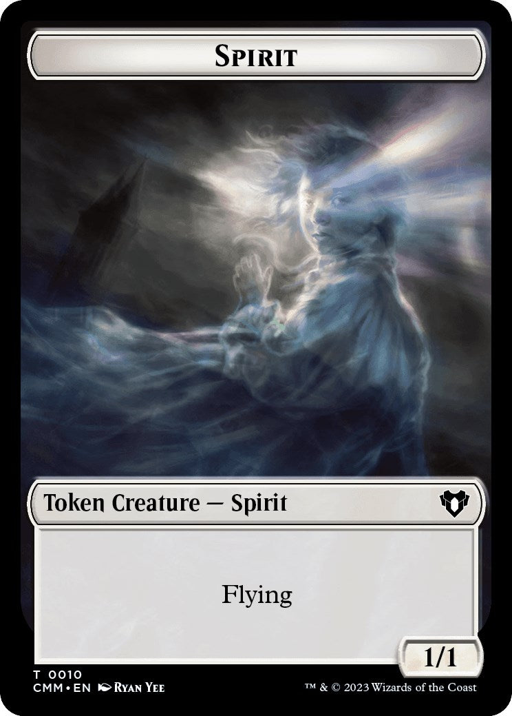 Spirit (0010) // Cat (0005) Double-Sided Token [Commander Masters Tokens] | Mega City Incorporated