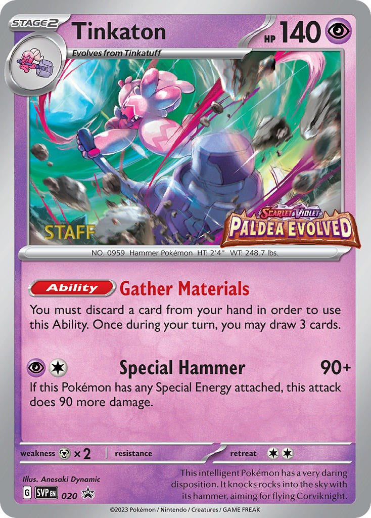 Tinkaton (020) (Staff Promo) [Scarlet & Violet: Black Star Promos] | Mega City Incorporated