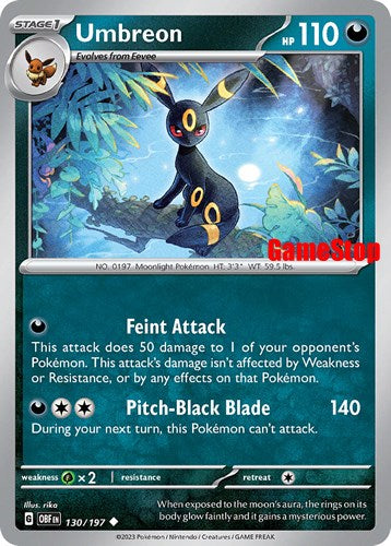 Umbreon (130/197) (GameStop Exclusive) [Scarlet & Violet: Black Star Promos] | Mega City Incorporated