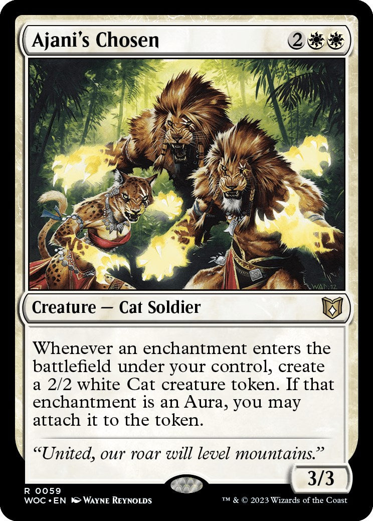 Ajani's Chosen [Wilds of Eldraine Commander] | Mega City Incorporated