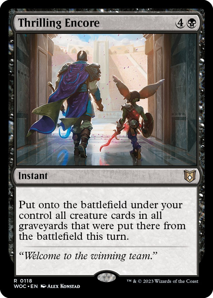 Thrilling Encore [Wilds of Eldraine Commander] | Mega City Incorporated
