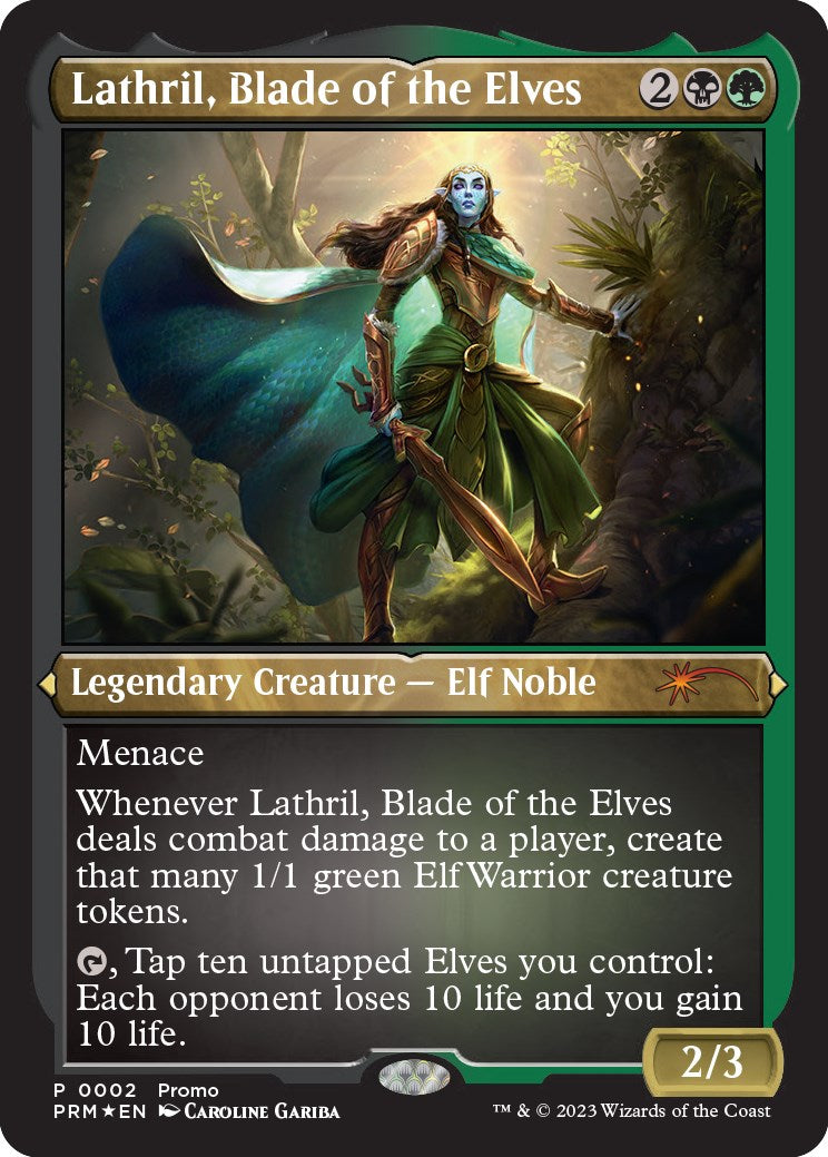 Lathril, Blade of the Elves (Foil Etched) [Media Promos] | Mega City Incorporated