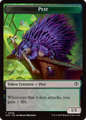 Professor Dellian Fel // Pest (0008) Double-Sided Token [Secrets of Strixhaven Tokens] | Mega City Incorporated