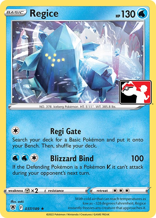 Regice (037/189) [Prize Pack Series Three] | Mega City Incorporated