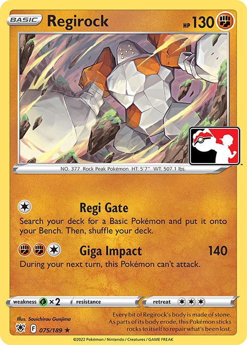 Regirock (075/189) [Prize Pack Series Three] | Mega City Incorporated