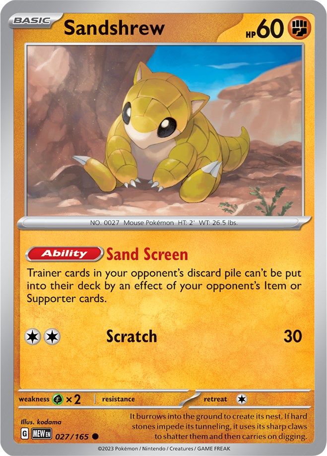 Sandshrew (027/165) [Scarlet & Violet 151] | Mega City Incorporated