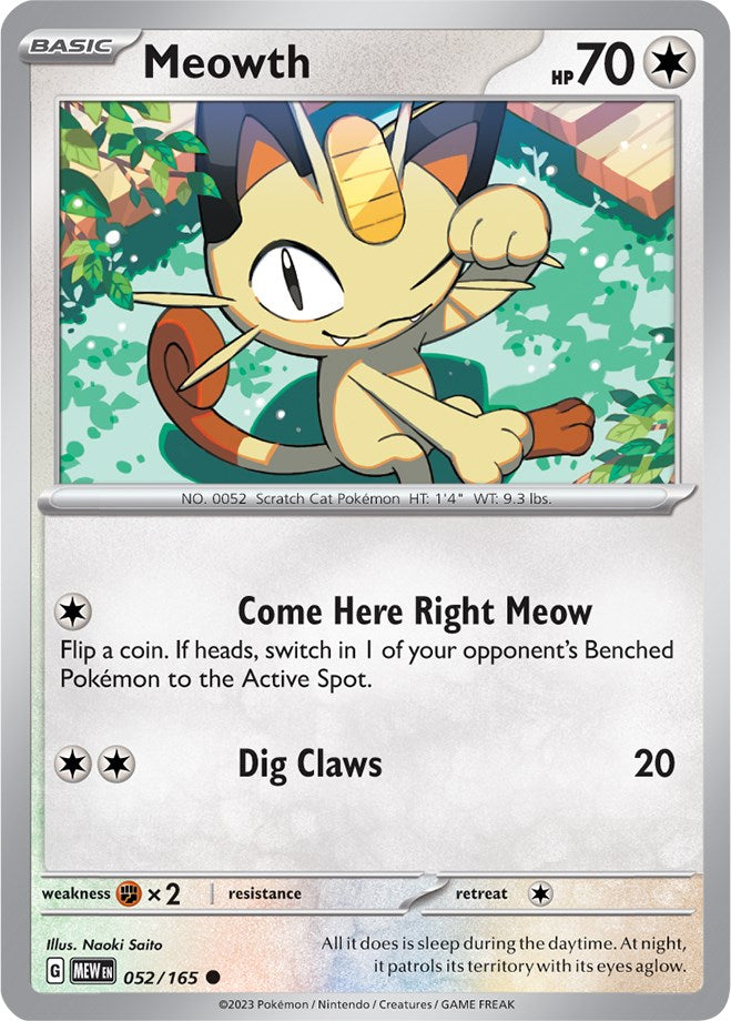 Meowth (052/165) [Scarlet & Violet 151] | Mega City Incorporated